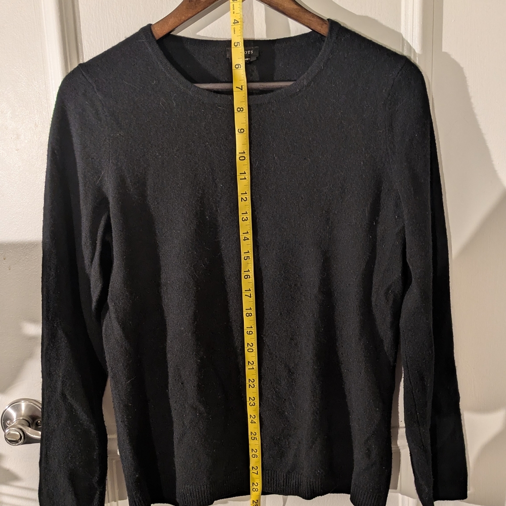 Talbots Black Cashmere Sweater Size M